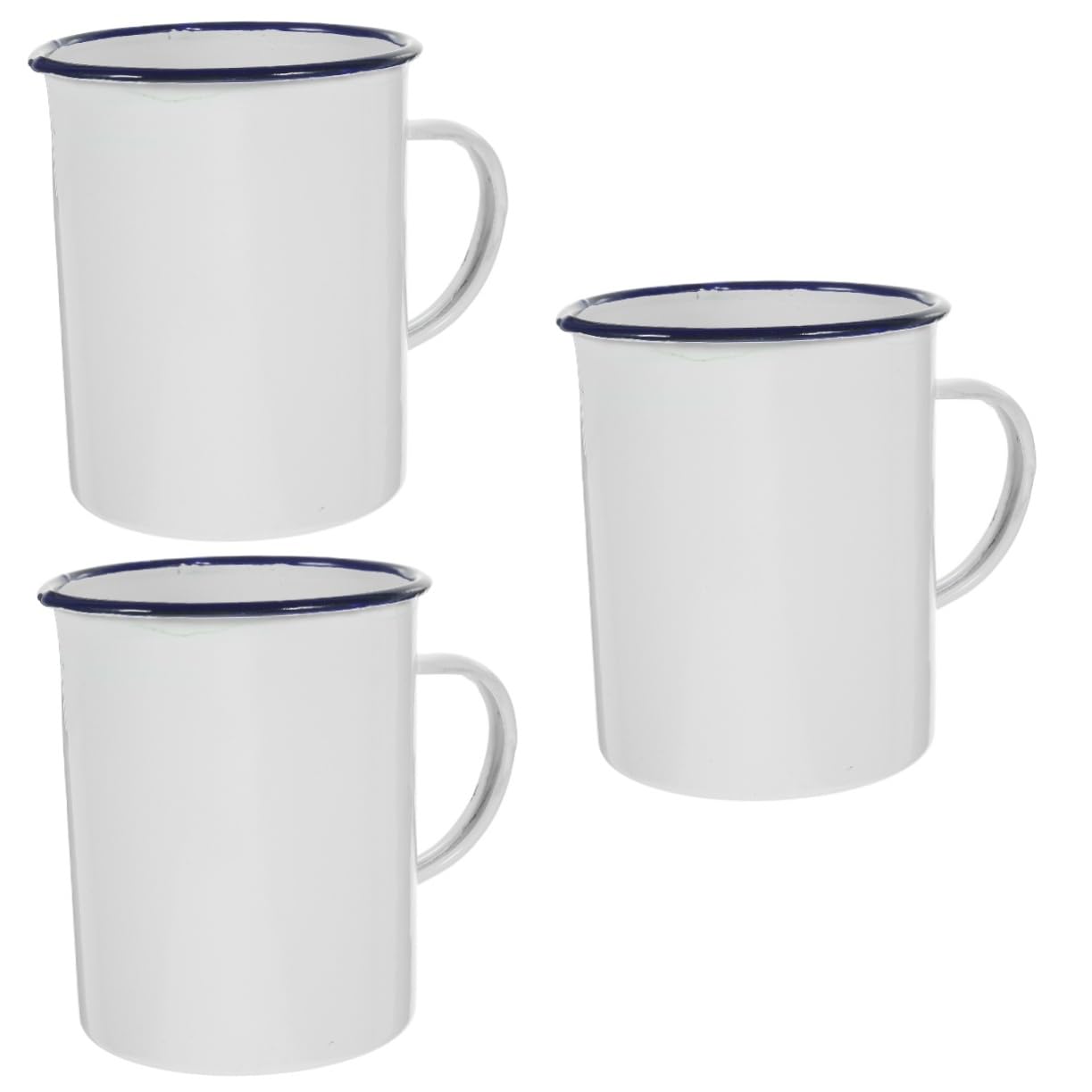 Alipis 3 Stück Retro Email Becher Robuster Kaffeebecher für Camping Zuhause aus Langlebigem Emaille Material für Tee Milch Heiße und Einfache Design