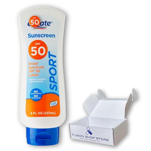 Sunscreen SPF 50 lotion- Sport Broad Spectrum (Pack of 1), Boxed By Fusion Shop Store