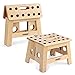 Jiodux 2020 Marchepied en bois, antidérapant et pliable pour enfants, petit tabouret en bois, parfait pour la cuisine, la chambre à coucher, la chambre d'enfant
