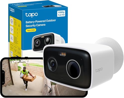 Tapo C400 Außenkamera Akku | Überwachungskamera aussen mit 1080p-HD-Video, WLAN, Nachtsicht, witterungsbeständig, microSD-Karte bis zu 512 GB, Zwei-Wege-Audio