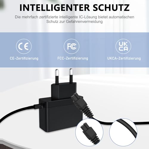 Yattoper 5.5V Netzteil Ladegerät Für Gardena Classic Cut Li Kompatibel mit Gardena Akku Gras 9850/9851/ 9852 Akku Grasschere ComfortCut ClassicCut Ladegerät