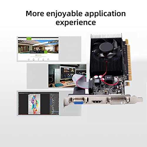 Image of GT 610 1G Ultra-Fast Graphics Card 1GB 64Bit DDR3 810 /500MHz PCI-E 1.1 X16 Desktop Small Chassis PC Gaming Graphics Card