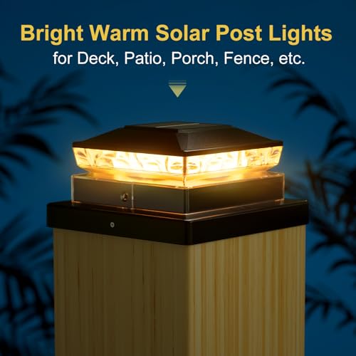Luces solares impermeables IP65 con tecnología eficiente para postes de madera 3