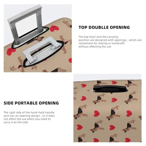 Luggage Cover Protector Suitcase Cover - Cute German Shepherd Dog Love Soft Fashion Uitcase Cover for Luggage4