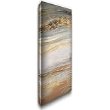 ArtDirect Gold Swirl I 9x18 Gallery Wrapped Canvas Museum Art by PI Studio