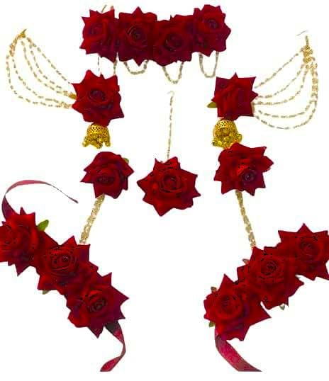 SUKAINA TRENDS Artificial rose flower Jewelry Set, Indian traditional floral jewellery for bride, women and girls, Red Floral Jewelry for WEDDING | FUNCTION | HALDI | BABYSHOWER (B0CY5RDCX9) Amazon Price History, Amazon Price Tracker