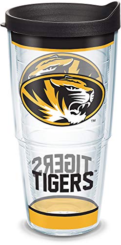 Tervis Made in USA Double Walled University of Missouri Tigers Insulated Tumbler Cup Keeps Drinks Cold & Hot, 24oz, Tradition