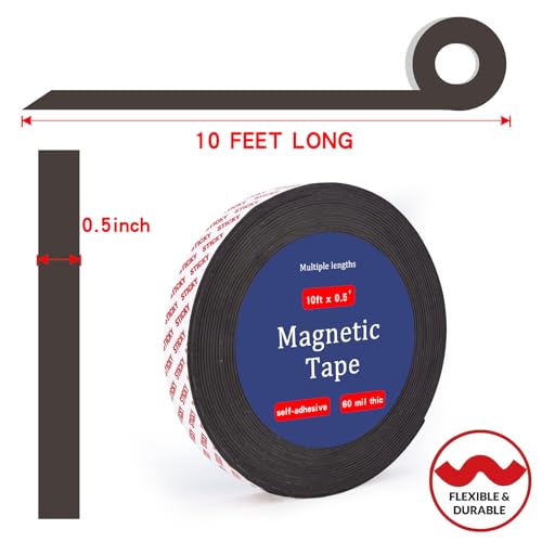 Cinta magnética autoadhesiva Towjug para fijar carteles en pizarra sin perforar la pared 2