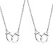 MJARTORIA "Partners in Crime" Theme Freedom Engraved Handcuffs Pendant BFF Friendship Necklace Set of 2