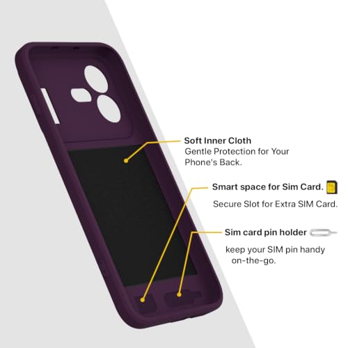 Image of Pikkme Back Cover for Nothing Phone 4b 5G Soft Matte Silicone Mag-Safe Design (Mag-Safe Not Support) Camera Protection | Slim Fit Bumper Cover (Purple)