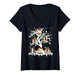 Photo Gallery donna guinea pig on xmas tree - santa santa elf guinea pig lover maglietta con collo a v Photo Gallery donna guinea pig on xmas tree - santa santa elf guinea pig lover maglietta con collo a v