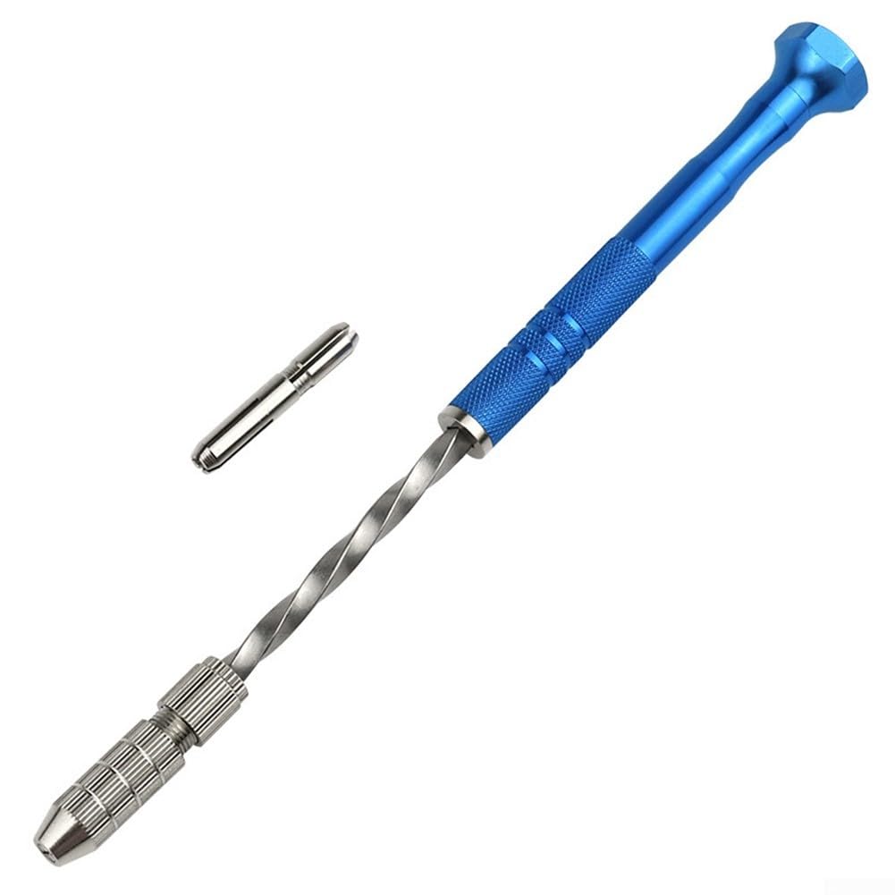 Oniissy Trapano manuale semiautomatico blu 0,5-3 mm mini per artigianato assemblaggio elettronico modellismo