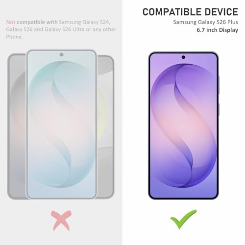 Image of SupCares Tempered Glass for Samsung Galaxy S26 Plus (6.7 Inch) With Installation Kit | 9H Edge to Edge Screen Protector | Black