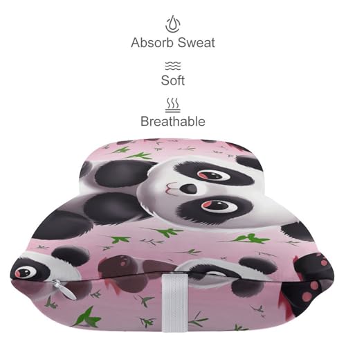 Oreiller de voiture voyage lot de 2 coussins ergonomiques panda avec sangle