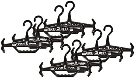 Tough Hook Original Multipurpose Heavy Duty Hangers |8 Pack| Holds 200lbs | USA Made |for Heavy Gear & Equipment (Tactical Gear, Backpacks, Body Armor, Plate Carrier Vests, Lead Aprons, Scuba BCDs)