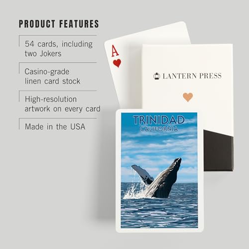 Lantern Press Baraja de Poker 52 Cartas Humpback Whale miniatura 3