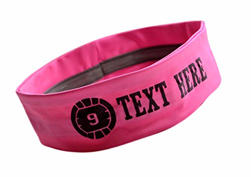 Volleyball Headband Personalized with Your Custom Name and Number with NO Slip Silicone Grip
