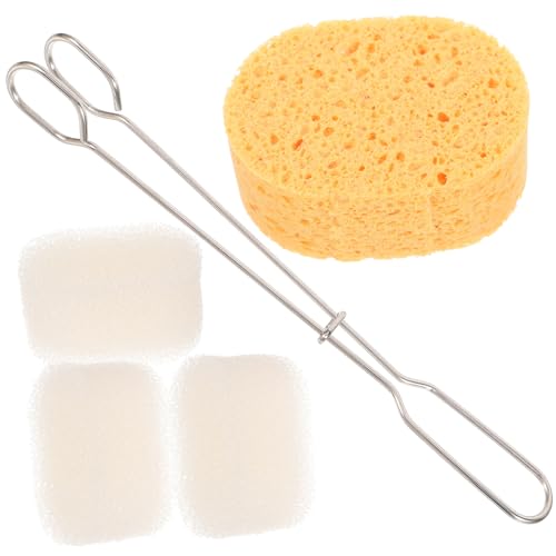 Healeved 1 Set Wood Pulp Cotton Water Bottle Cleaning Brush Extra Long Bottle Brush Cleaning Brush Clean Brush Stainless Steel Sponge