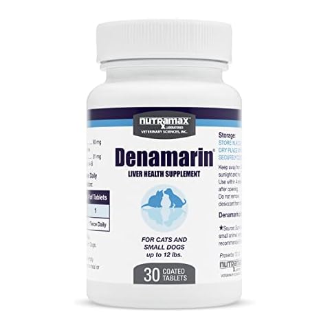 Nutramax Laboratories Denamarin Liver Health Supplement for Small Dogs and Cats - With S-Adenosylmethionine (SAMe) and Silybin, 30 Tablets Cover