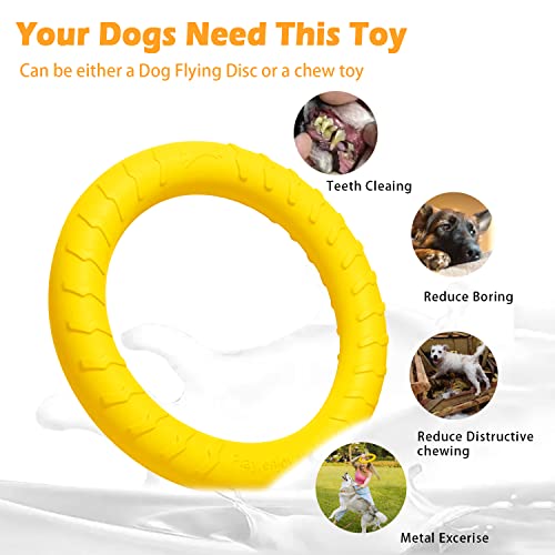 Indestructible Dog Toys Dog Chew Toy for Aggressive Chewers Flying Discs for Medium/Large Breeds Dog Training Ring,Floating Dog Ring Toys for Throwing,Catching, Flying Lightweight Dog Toy Indestructible Dog Toys Dog Chew Toy for Aggressive Chewers Flying Discs for Medium/Large Breeds Dog Training Ring,Floating Dog Ring Toys for Throwing,Catching, Flying Lightweight Dog Toy
