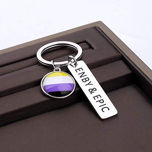 CENWA Non-Binary Gift LGBTQIA Gay Enby Lesbian Gender Fluid Non Binary Pride Queer Gift Non Binary Flag Enby and Epic3