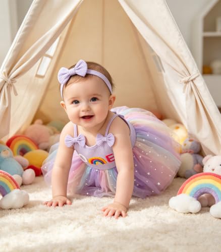 Baby Girl 1st Birthday Clothes One Year Old Romper Tutu Dress - image 3