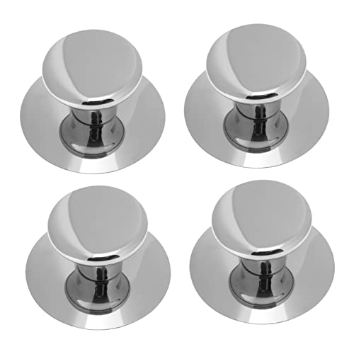 UTHCLO 4stücke Edelstahl Topfdeckel Knopf Einsetzbare Ersatzgriffe Für Kochgeschirr Hitzebeständig Einfache Installation Geeignet Für Töpfe Pfannen Und Mikrowellenabdeckungen