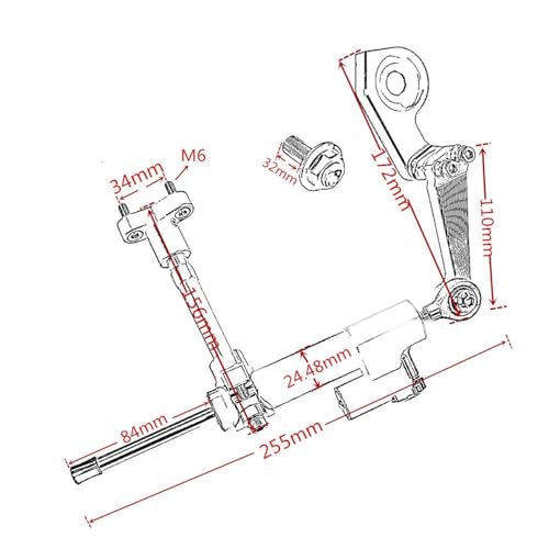 Support amortisseur de direction moto pour sécuriser la Yamaha R3