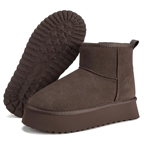 Mishansha Winterschuhe Damen Gefüttert Warme Winterstiefel...