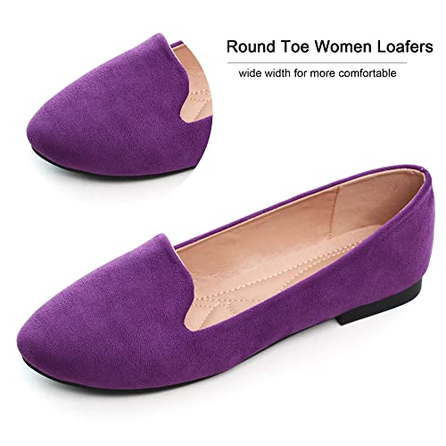 Image of Dear Time Women's Casual Loafers Flats Comfortable Round Toe Dress Shoes Slip On Ballet Flats for Women Work Office Shoes