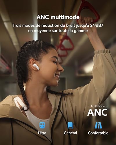 HUAWEI FreeBuds SE 4 ANC, écouteurs Bluetooth, Jusqu’à 50 h d’écoute, ANC multimode, 4,3 g écouteurs Intra-Auriculaires légers, IP54, Bluetooth 5.4, des appels clairs comme de l’Eau de Roche, Noir – Image 4
