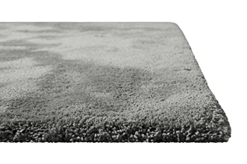 Homie Living Teppich - Läufer, kuschelig weich und sehr flauschig, Hochflor, Shaggy bestens geeignet für Wohnzimmer, Flur, Schlafzimmer, Kinderzimmer I Pisa I (130 x 190 cm, Grau Taupe) Cover