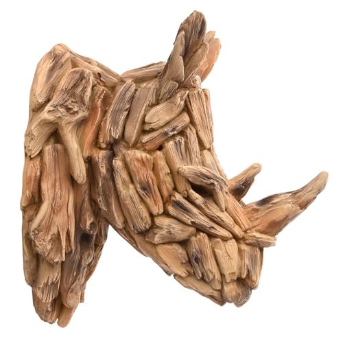 Widdop and Co. - Naturecraft – Collection bois flotté – Statue murale effet bois tête de...