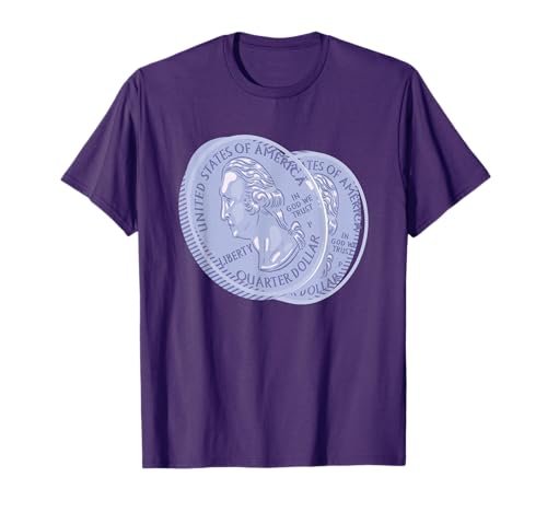 USA Quarter Dollar 25 Cents Coin Collector Gift T-Shirt