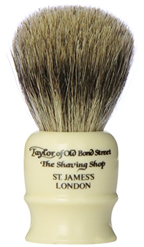 Taylor of Old Bond Street Pure Badger Travel Shaving Brush - Ivory