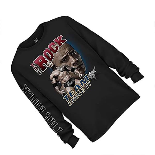 WWE Camiseta The Rock para hombre – The Brahma Bull Superstar Tee – World Wrestling Champion