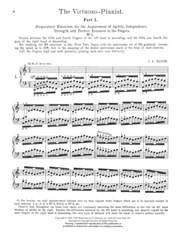 Hanon - Virtuoso Pianist in 60 Übungen Komplett | Schirmers Bibliothek der musikalischen Klassiker | Klavierübungen zur Fingeragilität, Unabhängigkeit ... As Well As Suppleness of the Wrist (PIANO)