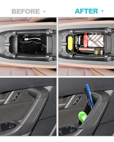 Image of CDEFG 5Pcs for 2023-2026 Mazda CX50 Center Console & Door Handle Organizer | for 2023-2026 Mazda CX-50 Accessories Console Armrest Tray Side Door Trash Container Storage Door Handle Pocket Insert