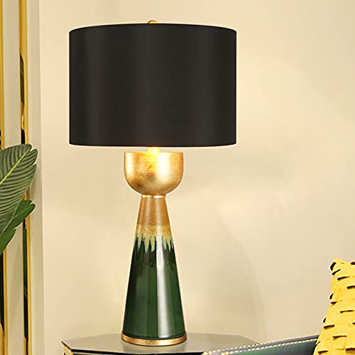 Lampe de table créative moderne avec structure céramique et tissu haut de gamme