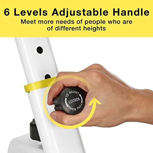 Steppers for Exercise Machine, Doufit ST-01 Foldable Stair Step Machine Exerciser for Home Use with Resistance Bands and Handle Bar, 220 Lbs Capacity (Adjustable Stride) (Unadjustable Resistance)