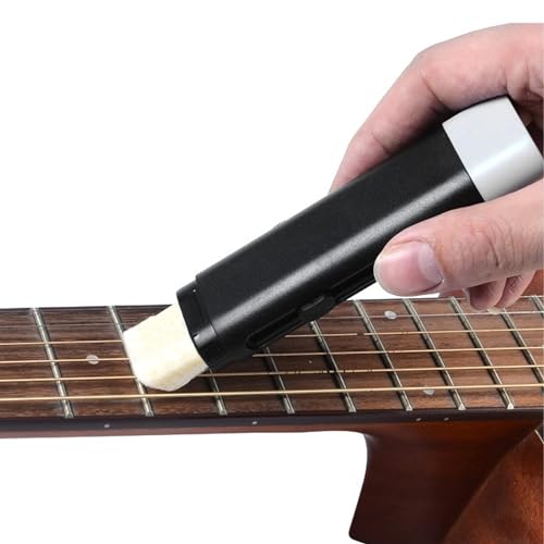 Akustische Gitarre Saitenpflege Radierer, Eletrische Gitarre Saitenpflegestift Doppelkopf Ukulele Saite Rostentferner Reinigungsset für Instrumente für Bass Geige Banjo Mandoline