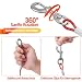 Mi Metty Tie-Out Leinen für Hunde,3m Kausichere Hundeleinen,Tie Out Cables Hofleine Für mittlere bis große Hunde(Rot,10ft-3M)