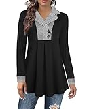 【Anlass】 Dieses Damen Pullover ist Ihr Must-Have für Freizeit oder Arbeit. Damen Lange Tunika eignen sich für Freizeitorte, wie zu Hause, Reisen, Weihnachten, abhängen, einkaufen, Urlaub. Oder als formelle Kleidung, geeignet für Business, Büro, Arbeit, Dating, Schule, Party, etc. Solche Pullover Stoffdicke ist perfekt drinnen oder draußen.