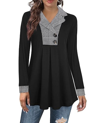 Datuhao Elegante Damen Tunika Lang Langarm Winter Legere Pullover Abendmode Party Winterpullover Damen Warm Lang Sweatshirt Curvy Mode Pullover Lange Damen Hoodie Ohne-Kapuze Damenpullislangarm