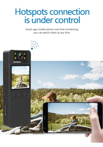 Image of 1080P Full HD Body Worn Camera with 155 Wide-Angle Lens, Night Vision, Motion Detection and 5-Hour Recording. Compatible with Windows PCs, laptops, Mac Computers and USB-Enabled Devices