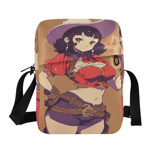 Sexy Lady Anime mens messenger bag men's shoulder bag cross body purses for women Adjustable Strap for business business