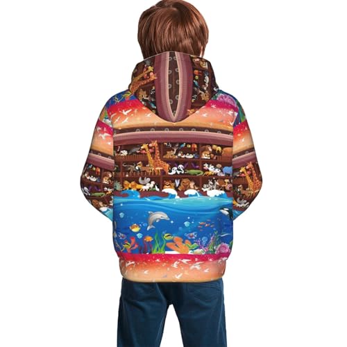 Astronaut in Outer Space Kid Hoodies Boys Sweatshirts Girls Pullover with Pocket4