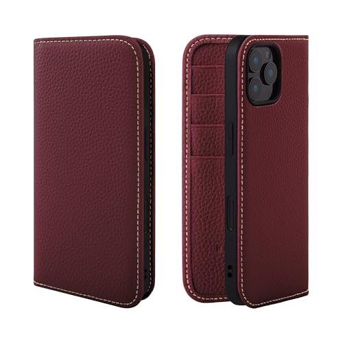 HANATORA for iPhone 16ProMax �P�[�X �蒠�^ �{�v �X�}�z�P�[�X �X�}�z �X�^���h �R�[�h�z���_�[ �t�� �V�������N�J�[�t���U�[ �}�O�l�b�g�Ȃ� ���C�����b�h PH-16ProMax-WineRed �M�t�g �a���� ���� �j�� 