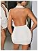 SweatyRocks Women's Backless Halter Dress Low Cut Sleeveless Bodycon Mini Dresses Rave Clubwear White Medium