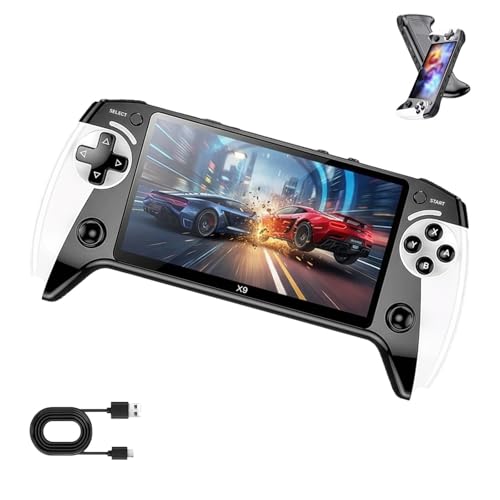 X9 Retro Handheld Game Console, Portable Retro Game Console, 5.5-Inch HD IPS Screen, 20000+ Built-in Games 10+emulators,Handheld Emulator Supports Connection to TV Output(1PC)